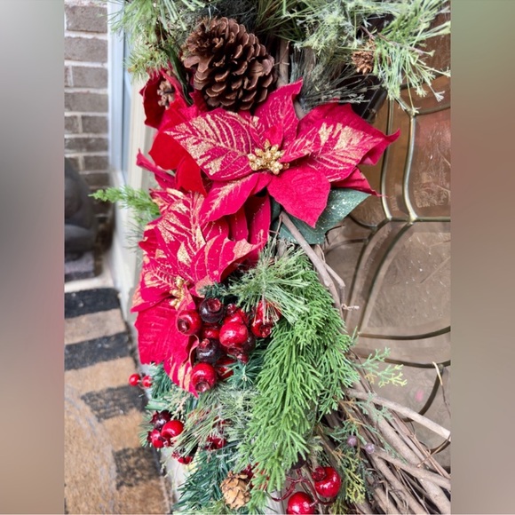 HUGE WREATH Christmas Holiday Front Door Decor Custom High End Animal Print - Picture 9 of 15